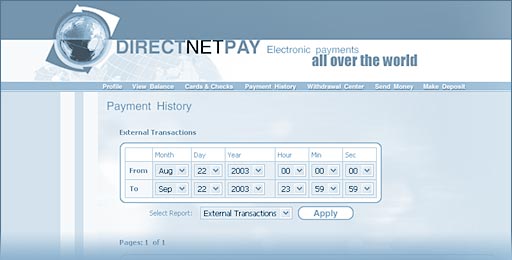 DirectNetPay User Module